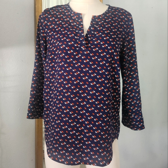 Market & Spruce Light weight bird top - Picture 2 of 9